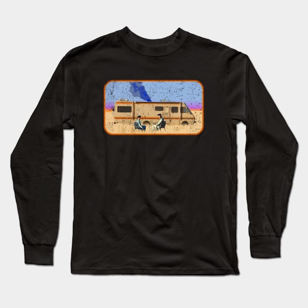 Breaking Bad RV Distressed Texture Long Sleeve T-Shirt by DavidLoblaw